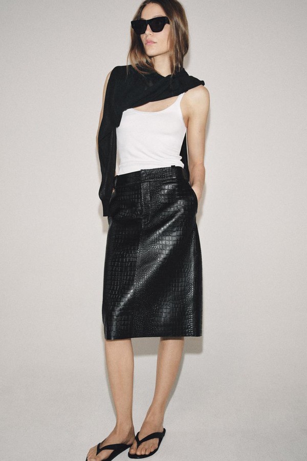 Limited Edition Coco Leather Skirt