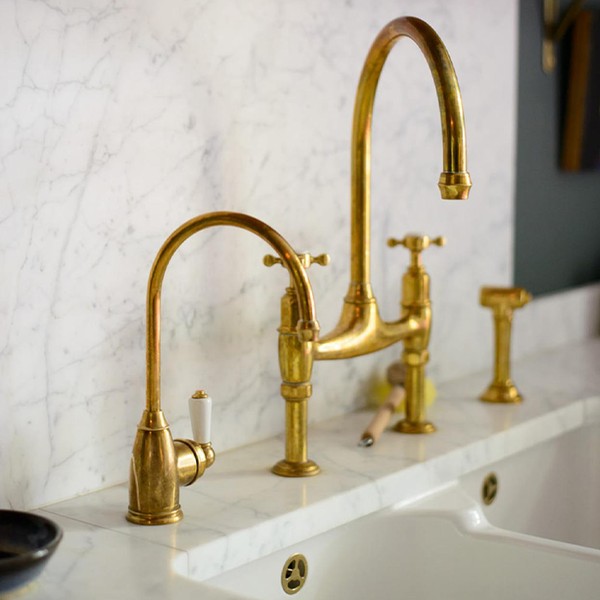 deVOL Aged Brass Filter Tap from deVOL