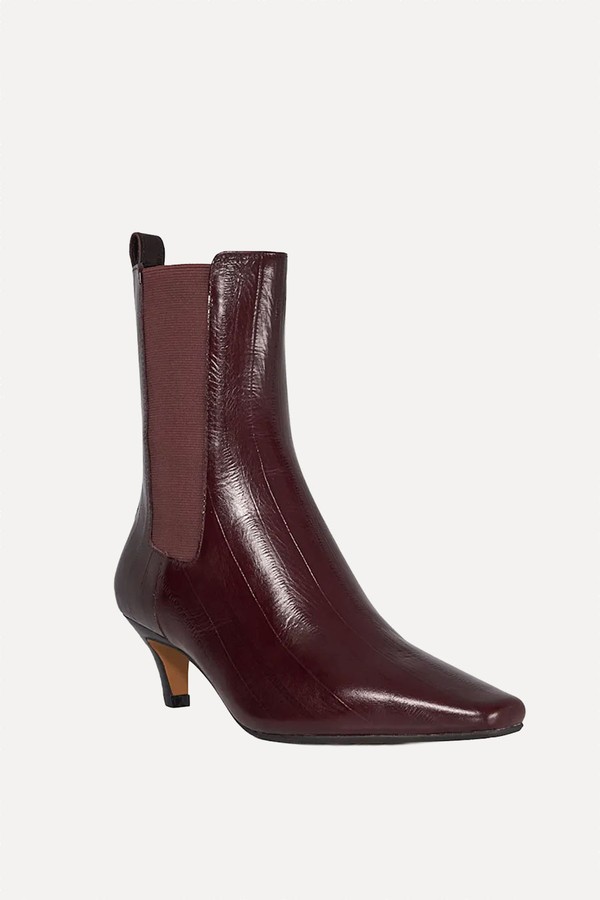 Odele Chiselled Toe Kitten Heel Chelsea Ankle Boots from Dune London