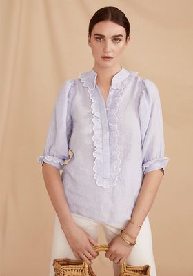 The Scallop Puff Sleeve Blouse