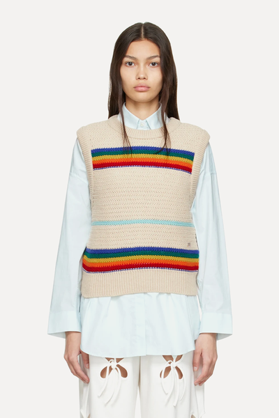 Beige Rainbow Vest from Acne Studios 