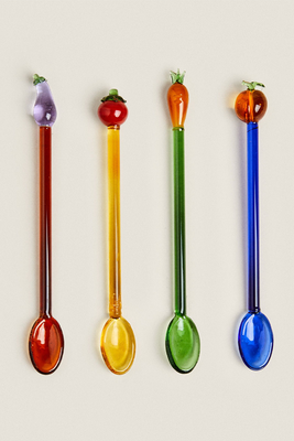 Pack Of Plant Dessert Spoons from Zara Home
