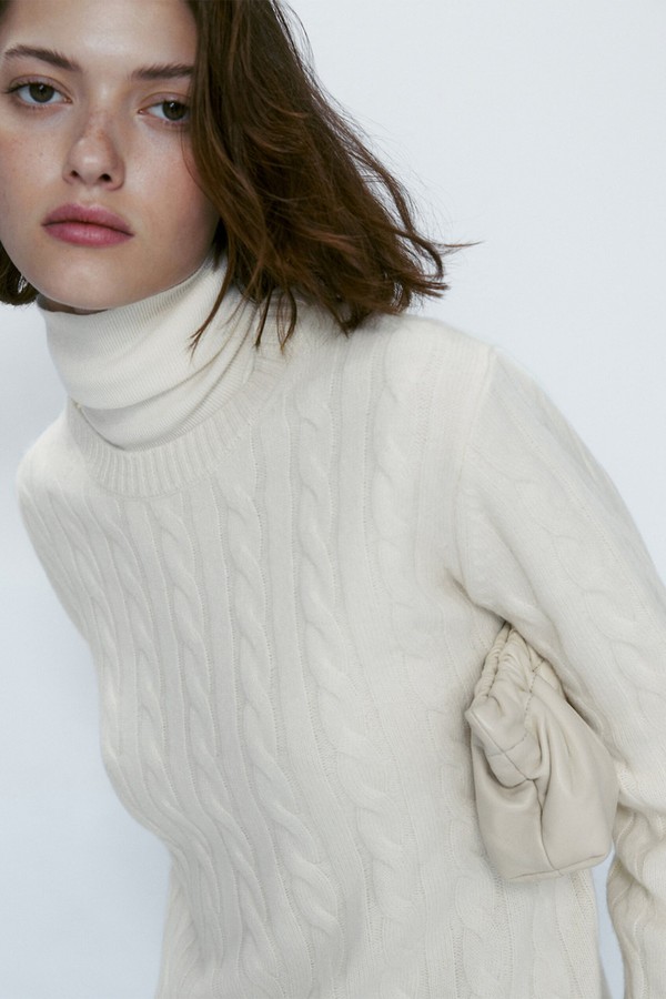 Nappa Leather Bag With Gathered Details from Massimo Dutti