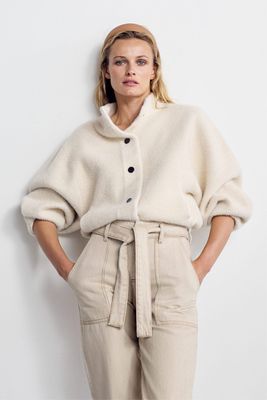 Textured Button Cardigan from Mango