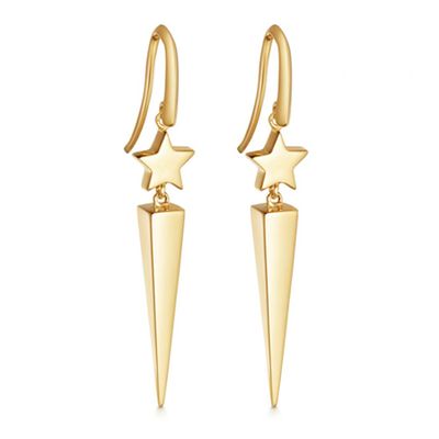 Gold Star Drop Spike Earrings from Missoma