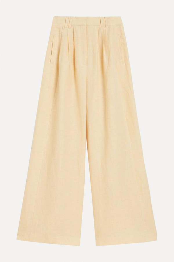 Parker High-Waisted Linen Trousers from Posse