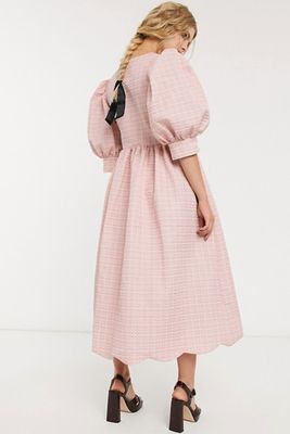 Midi Wrap Dress With Volume Sleeves from Sister Jane