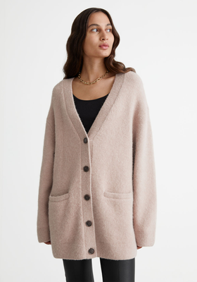 Oversized Wool Knit Cardigan