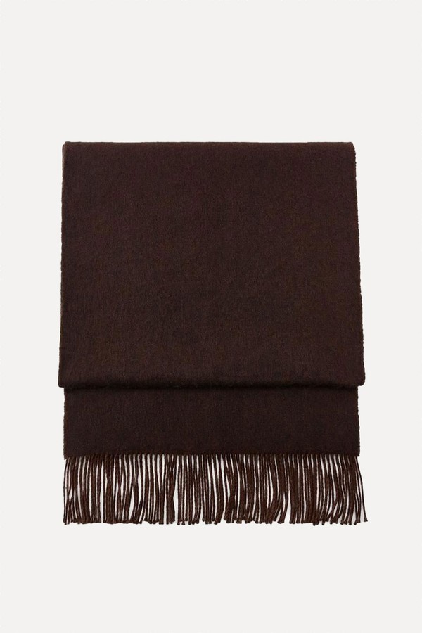 Plain Soft Fringed Scarf from Zara