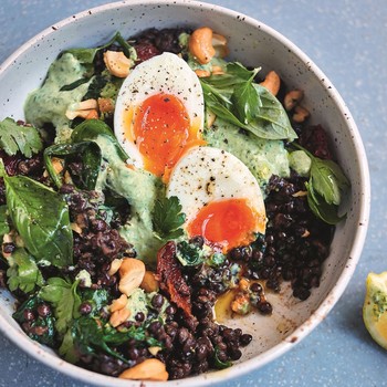 Sun-Dried Tomato & Herby Yogurt Lentil Bowls