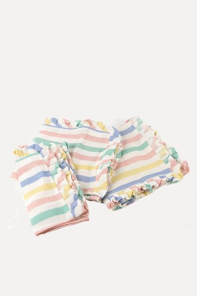 Multi Stripe Ruffle Fabric Napkins from Meri Meri