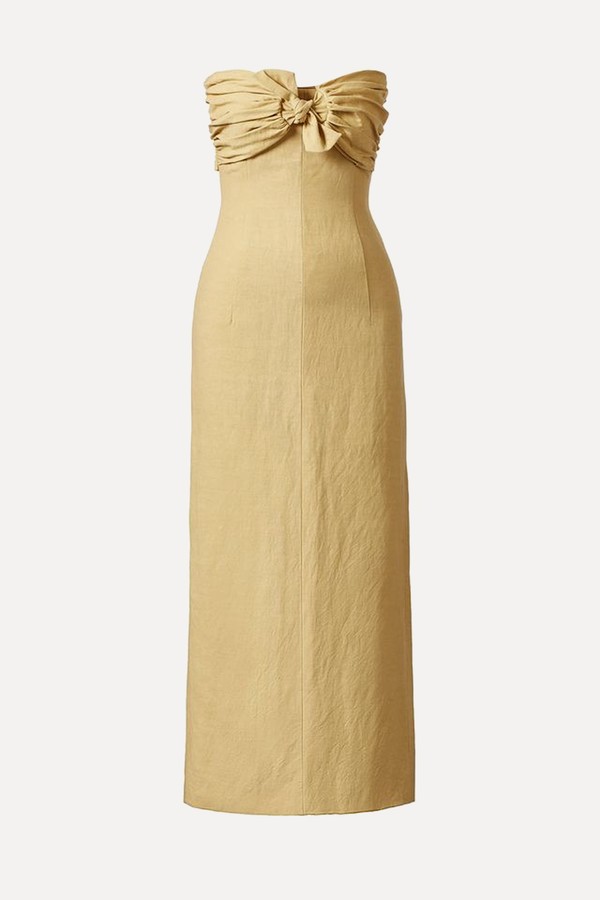 Rahel Tie-Front Cotton-Blend Midi Dress from Tove 