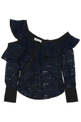 One-Shoulder Guipure Lace Top from Self-Portrait