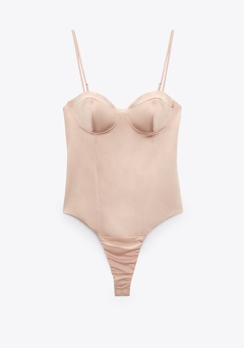 Satin Corsetry Inspired Bodysuit from Zara