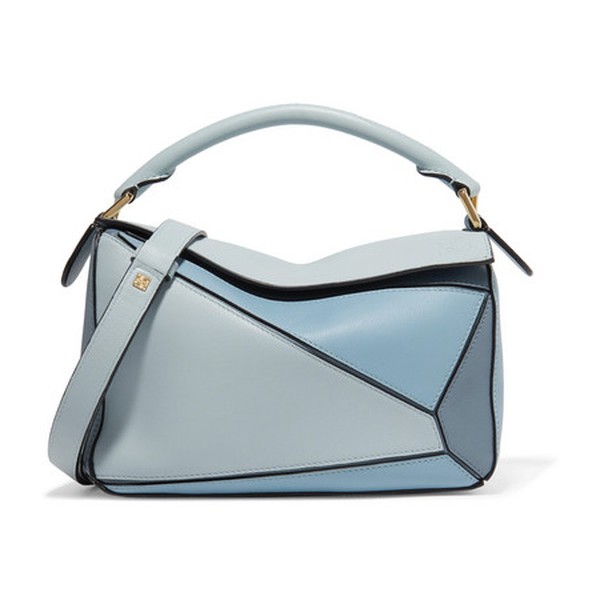 Small Colour Block Leather Shoulder Bag