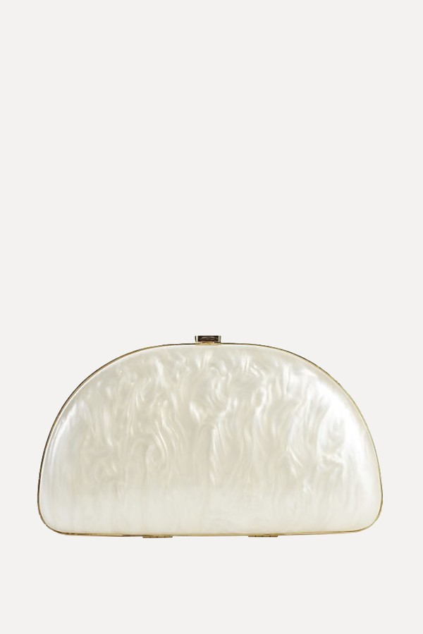 Pearl-Effect Clutch Bag from Mango