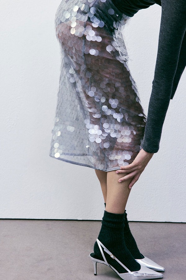 Sequined Midi Skirt from H&M
