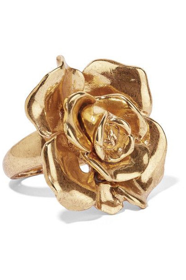 Rosette Gold-Tone Ring from Oscar de la Renta