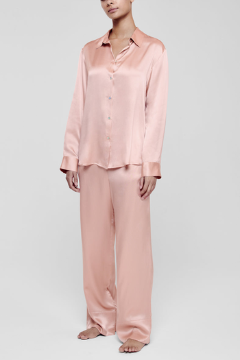 London Pale Blush Silk Pyjama Bottom from Asceno