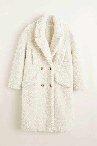 Faux Shearling Coat from Mango