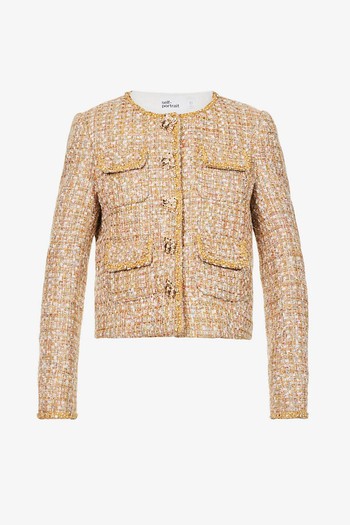 Metallic Boucle Texture Woven Jacket from Self-Portrait