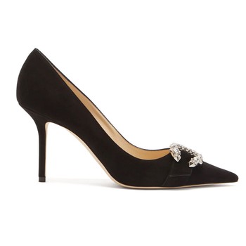 Saresa 85 Crystal-Embellished Suede Pumps from Jimmy Choo