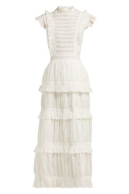 Aurelie Open-Back Embroidered Maxi Dress from SIR