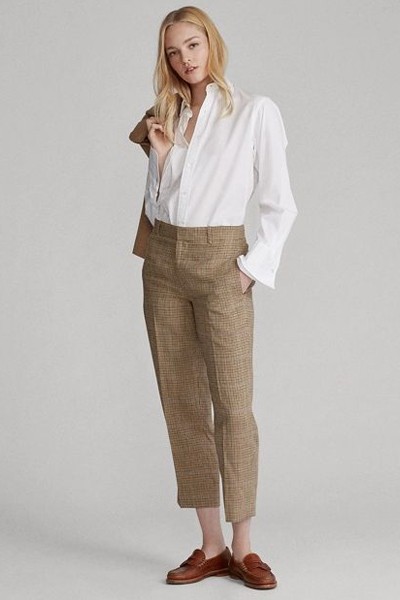 Houndstooth Linen-Blen Trouser