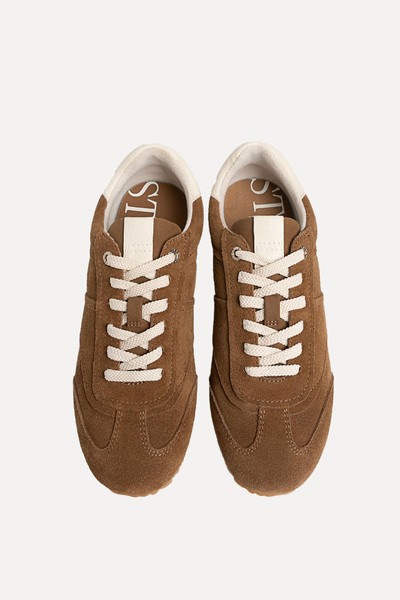 Leather Retro Trainers from Stradivarius