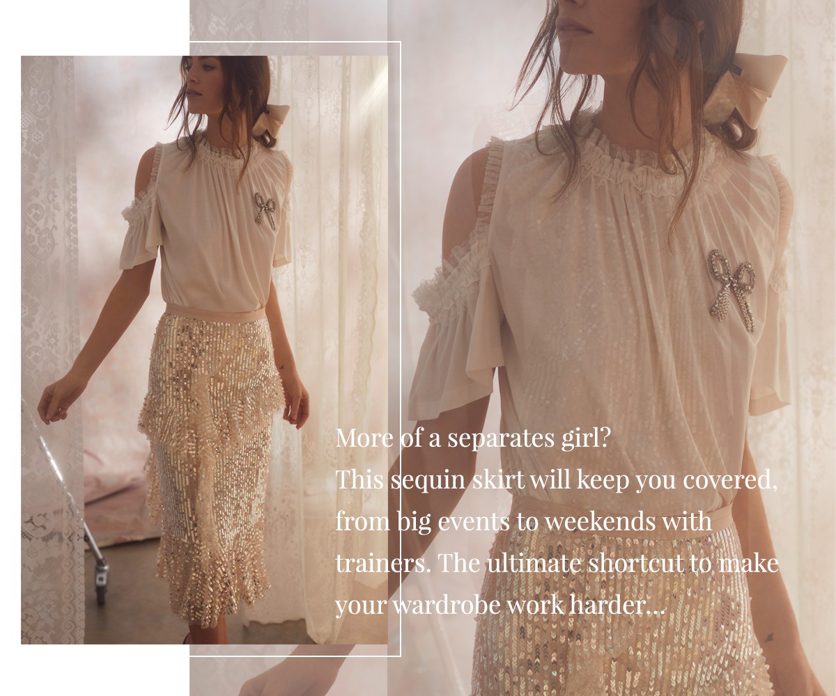 Scarlett Sequin Midaxi Skirt | £250