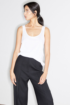 Scoop-Neck Cotton-Blend Jersey Tank Top from Raey