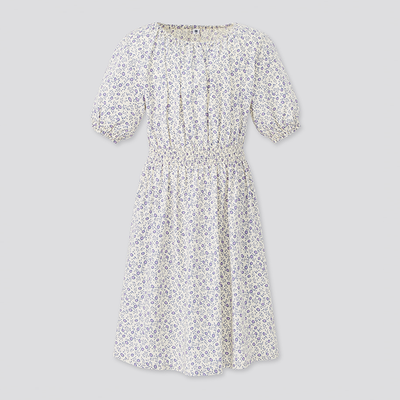 Flower Printed Short Sleeve Dress