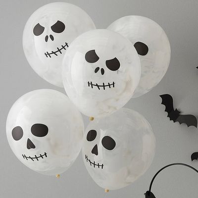 Halloween Skull Print Paint Balloons from Ginger Ray