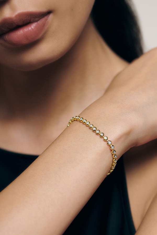 Round Diamond Tennis Bracelet from Monica Vinader