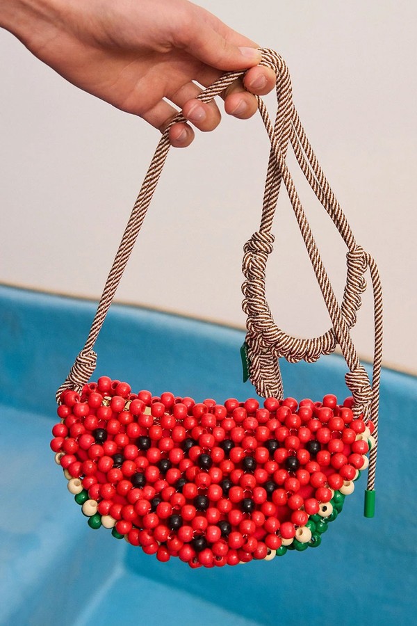 Mini Beaded Watermelon Shoulder Bag from Alémais