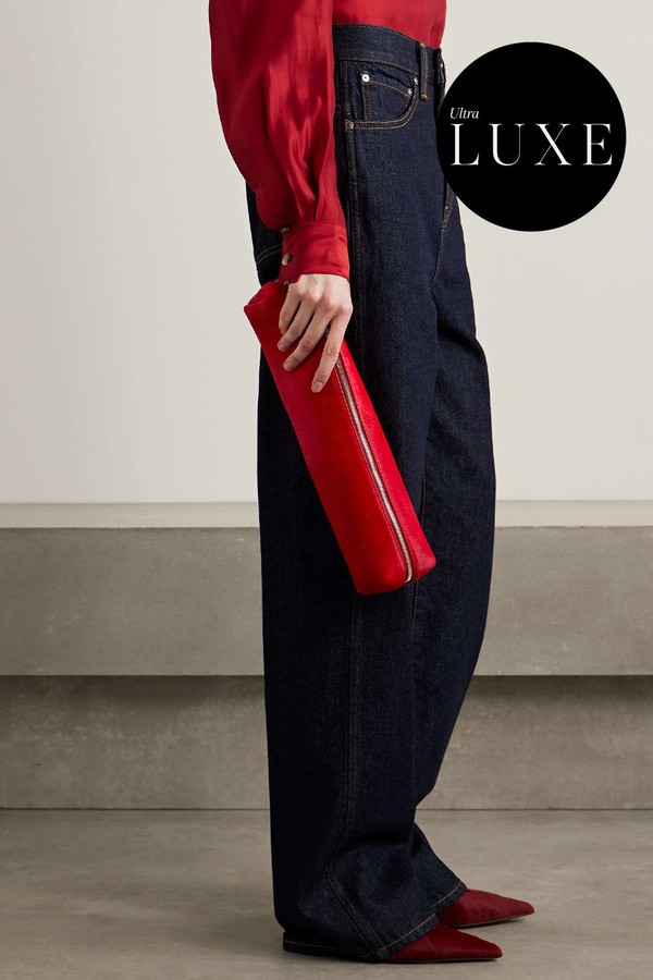 Kye Calf Hair Clutch from Khaite