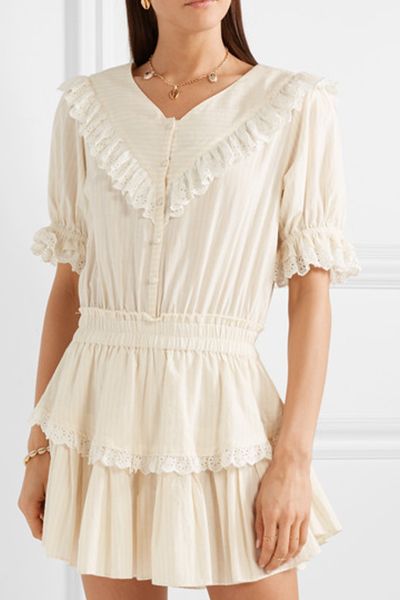 Broderie Anglaise Mini Dress from LoveShackFancy