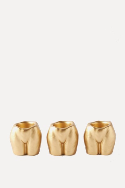 Set Of 3 Rock Bottom Candleholders  from Anissa Kermiche