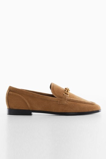 Leather Loafers With Chain from Mango