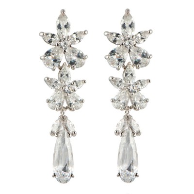 Diamond Orchid Earrings from Apples & Figs