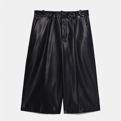 Faux Leather Bermuda Shorts from Zara