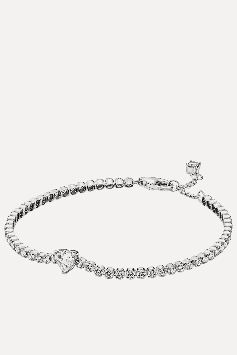 Sparkling Heart Tennis Bracelet