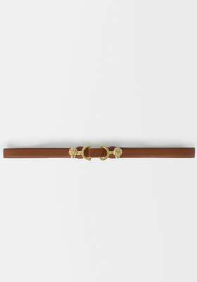 Lion And Horsebit Leather Belt from Maje