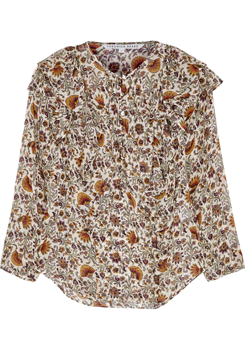 Aneri Printed Silk-Chiffon Blouse from Veronica Beard