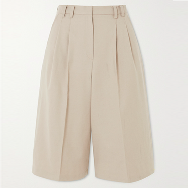 Suzanne Pleated Tencel-blend Shorts from Frankie Shop