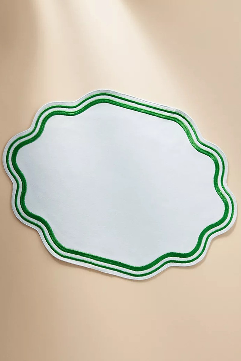 Madeline Embroidered Cotton Placemat from Anthropologie