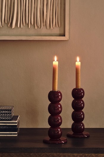 Bobina Bobble Candle Holders - Chinese Red, £80 | OKA