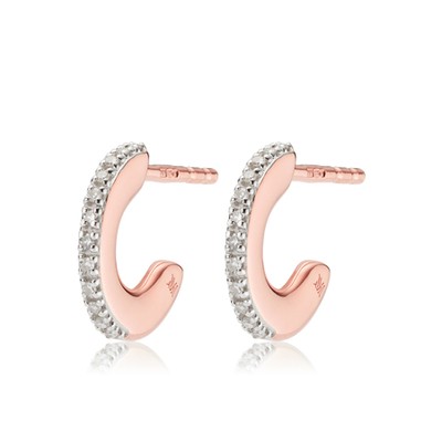 Fiji Small Skinny Hoop Diamond Earrings