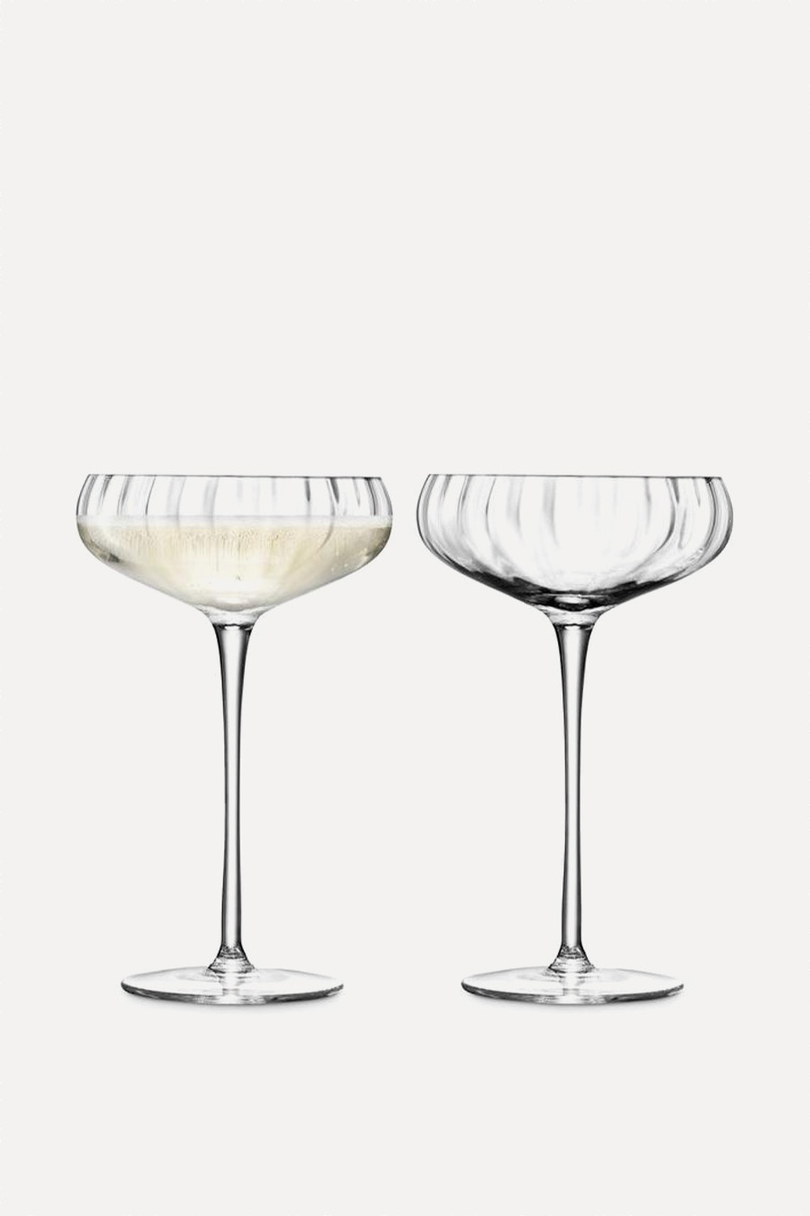 Aurelia Optic Champagne Saucers from LSA International