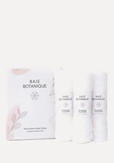 Dual Action Facial Cleansing Cloth Set of 3 from Baie Botanique 
